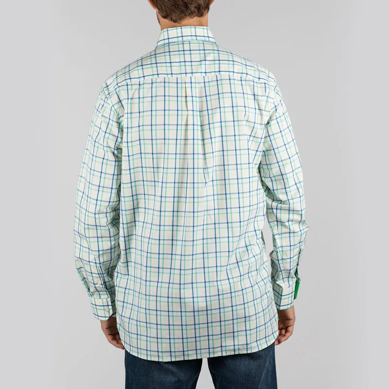 Schoffel Mens Holkham Classic Shirt Mint/Yellow/Mykonos-3